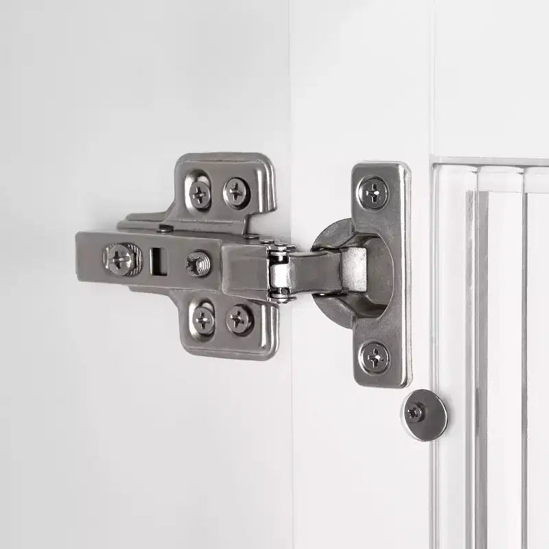 Armadietto e Organizer Salvaspazio da Bagno e Lavanderia Stretto a Porta Singola con Ripiani Regolabili - Bianco