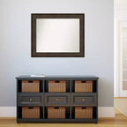 Specchio da parete rettangolare 34"x28" in bronzo, con cornice in polistirolo non smussata, stile moderno