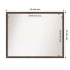 Specchio da parete per bagno Svelte grigio argilla non smussato 30" x 24"