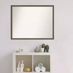 Specchio da parete per bagno Svelte grigio argilla non smussato 30" x 24"