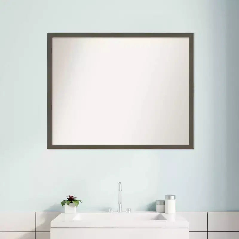 Specchio da parete per bagno Svelte grigio argilla non smussato 30" x 24"