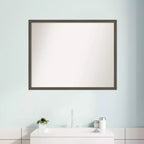 Specchio da parete per bagno Svelte grigio argilla non smussato 30" x 24"