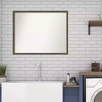 Specchio da parete per bagno Svelte grigio argilla non smussato 30" x 24"