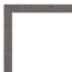 Specchio a figura intera per porta, stretto, 18" x 52", non smussato, rustico, effetto plancia, grigio