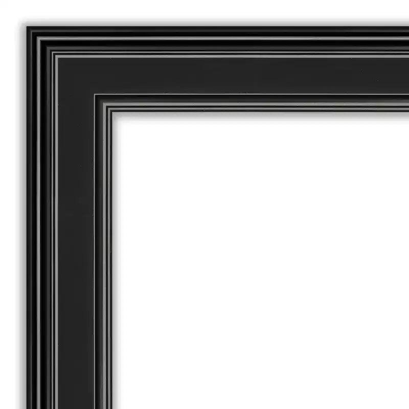 Specchio a figura intera nero 20"x54" con bordo non smussato da appendere alla porta -: Sopraporta, nessun assemblaggio richiesto