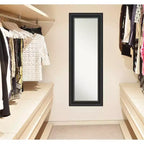 Specchio a figura intera nero 20"x54" con bordo non smussato da appendere alla porta -: Sopraporta, nessun assemblaggio richiesto