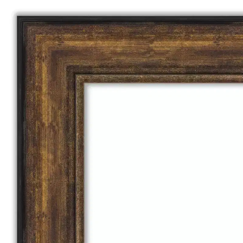 Specchio da parete in bronzo per sala da ballo senza smussatura da 112 x 81 cm -: Cornice in polistirene, arredamento moderno