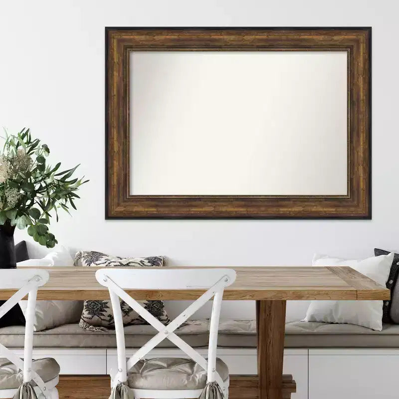 Specchio da parete in bronzo per sala da ballo senza smussatura da 112 x 81 cm -: Cornice in polistirene, arredamento moderno