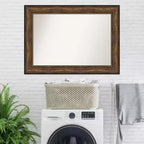 Specchio da parete in bronzo per sala da ballo senza smussatura da 112 x 81 cm -: Cornice in polistirene, arredamento moderno
