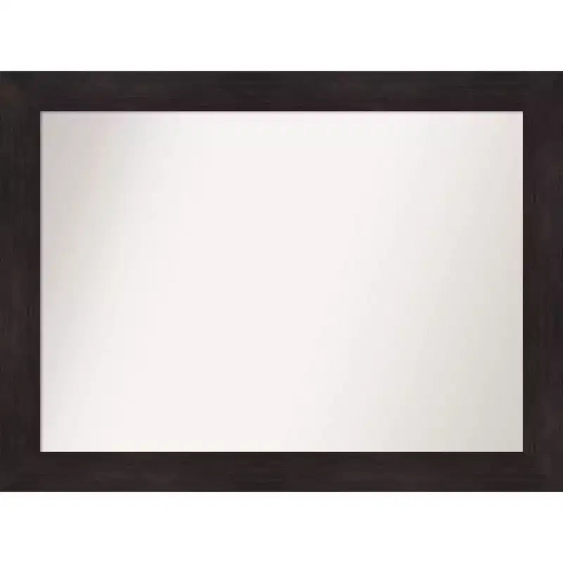 Amanti Art 44"x33" Non-Beveled Espresso Wall Mirror: Modern Decor, Includes Mounting Hardware