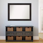 Specchio da parete espresso non smussato da 44"x33": Arredamento moderno, hardware di montaggio incluso