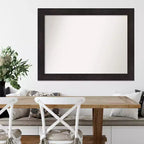 Specchio da parete espresso non smussato da 44"x33": Arredamento moderno, hardware di montaggio incluso