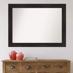 Specchio da parete espresso non smussato da 44"x33": Arredamento moderno, hardware di montaggio incluso