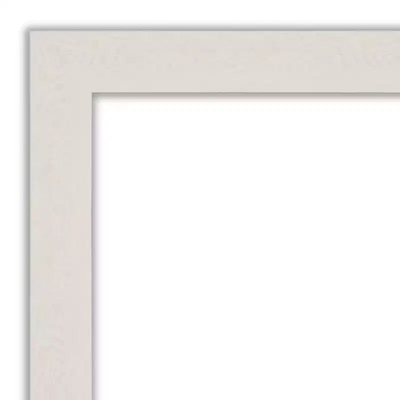 Specchio da parete per bagno stretto, rustico, non smussato, con doghe bianche, 40" x 28" -: Ferramenta di montaggio inclusa