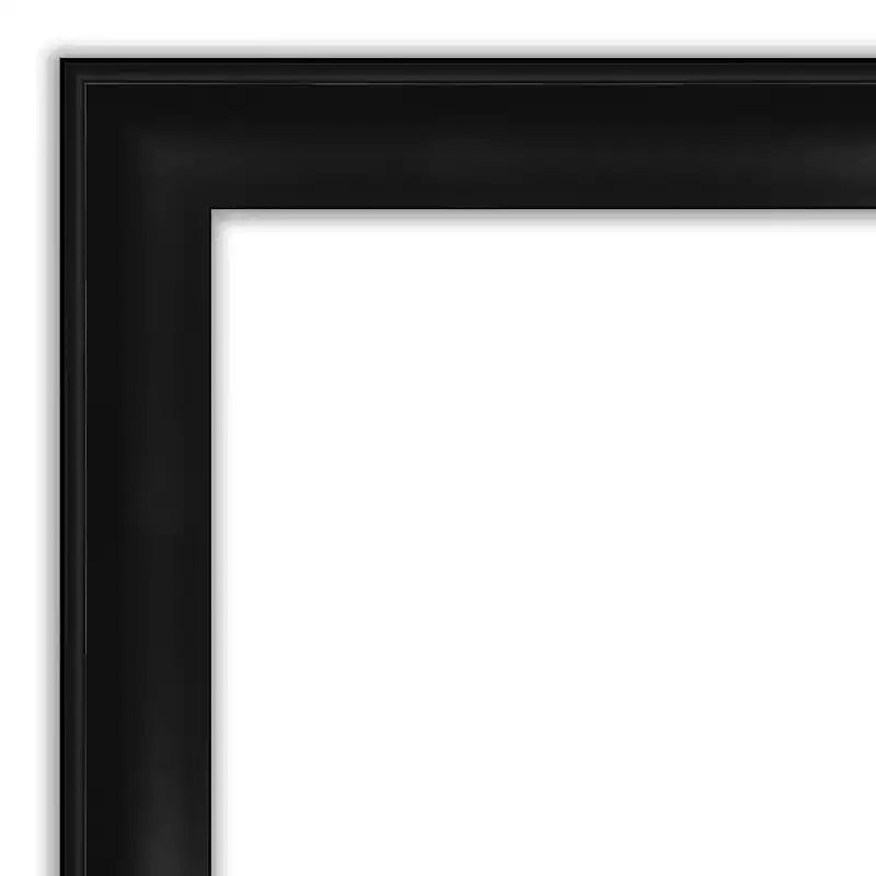 Specchio da parete nero stretto Grand non smussato 32" x 26"