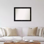 Specchio da parete nero stretto Grand non smussato 32" x 26"