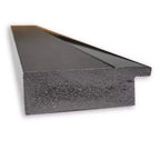Specchio da parete per bagno nero tuxedo non smussato 41" x 29" -: rettangolare moderno, cornice in polistirene, a parete