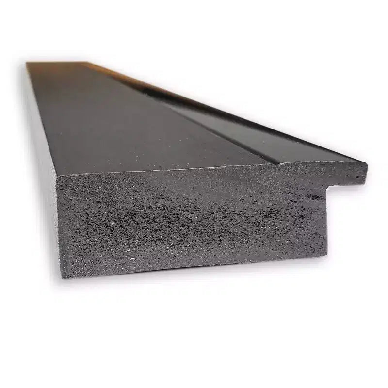 Specchio da parete per bagno nero tuxedo non smussato 41" x 29" -: rettangolare moderno, cornice in polistirene, a parete