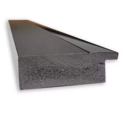 Specchio da parete per bagno nero tuxedo non smussato 41" x 29" -: rettangolare moderno, cornice in polistirene, a parete