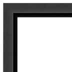 Specchio da parete per bagno nero tuxedo non smussato 41" x 29" -: rettangolare moderno, cornice in polistirene, a parete