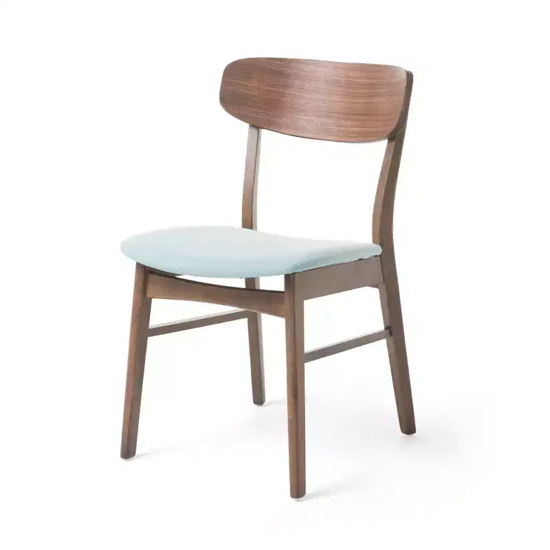 Set da pranzo Alexis a 7 pezzi in legno imbottito stile moderno di metà secolo