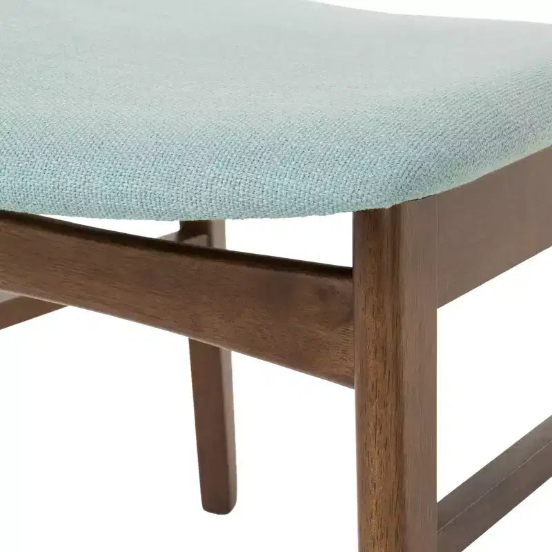Set da pranzo Alexis a 7 pezzi in legno imbottito stile moderno di metà secolo