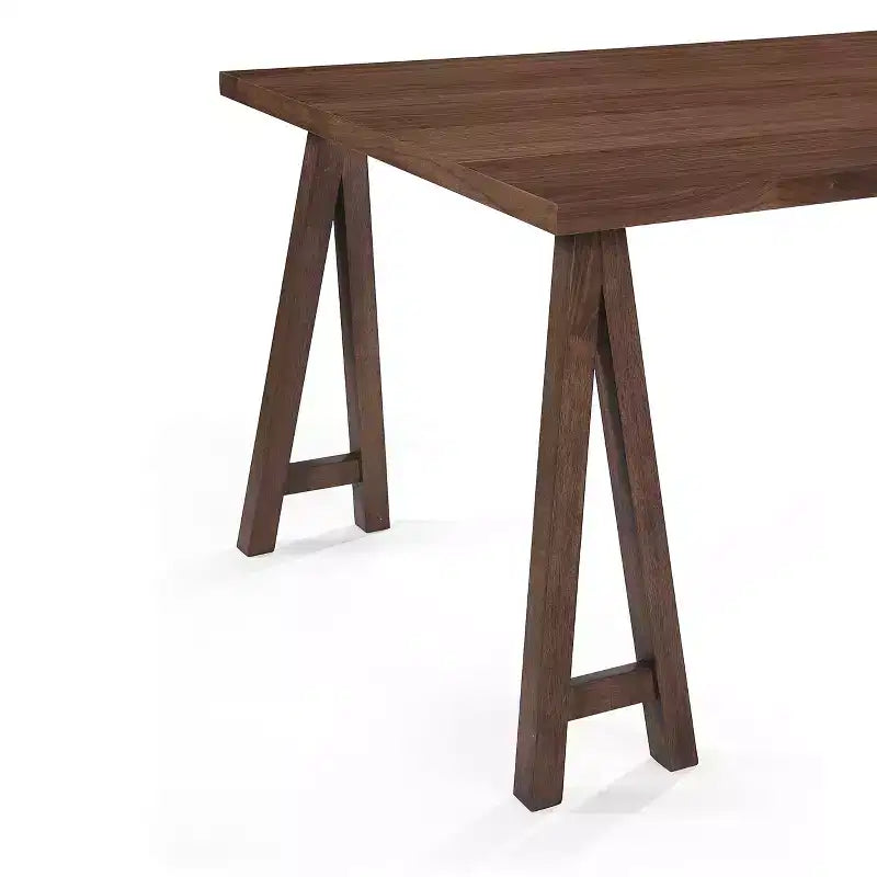 Set da pranzo Alexis a 7 pezzi in legno imbottito stile moderno di metà secolo