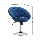 Poltrona girevole accentuale con schienale trapuntato e rivestimento in velluto Noas di Roundhill Furniture, gialla
