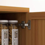 Dispensa da Cucina, Armadio a Colonna Indipendente a 5 Ripiani con 2 Scaffali Regolabili per Sala da Pranzo, Soggiorno