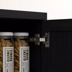 Dispensa da Cucina, Armadio a Colonna Indipendente a 5 Ripiani con 2 Scaffali Regolabili per Sala da Pranzo, Soggiorno