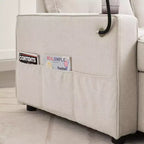 Divano a L convertibile HYLEORY con letto estraibile, divano letto con chaise longue reversibile per soggiorno, appartamento, camera da letto, ufficio