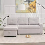 Divano a L convertibile HYLEORY con letto estraibile, divano letto con chaise longue reversibile per soggiorno, appartamento, camera da letto, ufficio