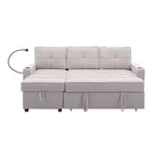 Divano a L convertibile HYLEORY con letto estraibile, divano letto con chaise longue reversibile per soggiorno, appartamento, camera da letto, ufficio