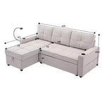 Divano a L convertibile HYLEORY con letto estraibile, divano letto con chaise longue reversibile per soggiorno, appartamento, camera da letto, ufficio