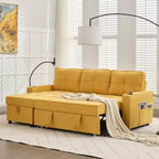 Divano a L convertibile HYLEORY con letto estraibile, divano letto con chaise longue reversibile per soggiorno, appartamento, camera da letto, ufficio