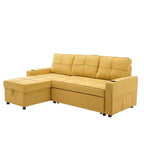 Divano a L convertibile HYLEORY con letto estraibile, divano letto con chaise longue reversibile per soggiorno, appartamento, camera da letto, ufficio