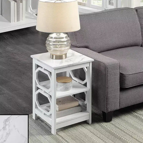 Tavolino da divano/letto rettangolare in legno bianco, altezza 23,75 pollici, 1 pezzo