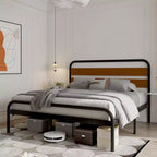 Struttura Letto King Size, Telaio Piattaforma Robusto con Testiera in Legno e Vano Contenitore Sottoposto, Base Materasso Silenziosa, Facile Montaggio