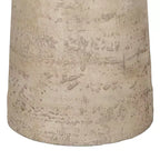 Tavolino rotondo color crema con base a piedistallo 22x22x25,5