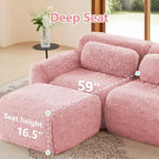 Divano a U senza struttura, spugna HD 32D, fondo antiscivolo, nessun assemblaggio, design ergonomico, combinazione libera, confezionato sottovuoto per soggiorni/studi