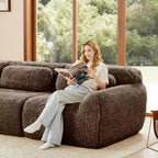 Divano a U senza struttura, spugna HD 32D, fondo antiscivolo, nessun assemblaggio, design ergonomico, combinazione libera, confezionato sottovuoto per soggiorni/studi