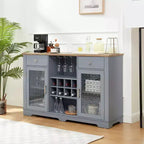 Mobile Credenza Buffet 2 Cassetti 2 Ante, Mobile Bar Caffè, Scaffali Buffet Cucina Sala da Pranzo, Armadio Dispensa Moderno Stile Fattoria
