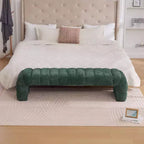 TUYOHW Moderna Panca Ottomana con Tessuto Chenille Trapuntato, Panca da Fondo Letto, Daybed Rettangolare, Sgabello per Toeletta per Soggiorno, Ingresso
