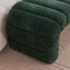 TUYOHW Moderna Panca Ottomana con Tessuto Chenille Trapuntato, Panca da Fondo Letto, Daybed Rettangolare, Sgabello per Toeletta per Soggiorno, Ingresso