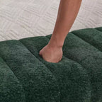 TUYOHW Moderna Panca Ottomana con Tessuto Chenille Trapuntato, Panca da Fondo Letto, Daybed Rettangolare, Sgabello per Toeletta per Soggiorno, Ingresso