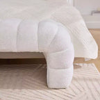 TUYOHW Moderna Panca Ottomana con Tessuto Chenille Trapuntato, Panca da Fondo Letto, Daybed Rettangolare, Sgabello per Toeletta per Soggiorno, Ingresso