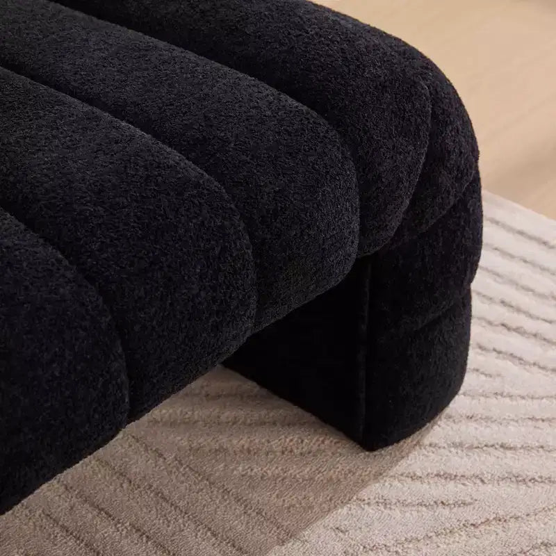 TUYOHW Moderna Panca Ottomana con Tessuto Chenille Trapuntato, Panca da Fondo Letto, Daybed Rettangolare, Sgabello per Toeletta per Soggiorno, Ingresso