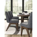 Signature Design by Ashley Kendamor Sedia da pranzo imbottita, set da 2, grigio scuro