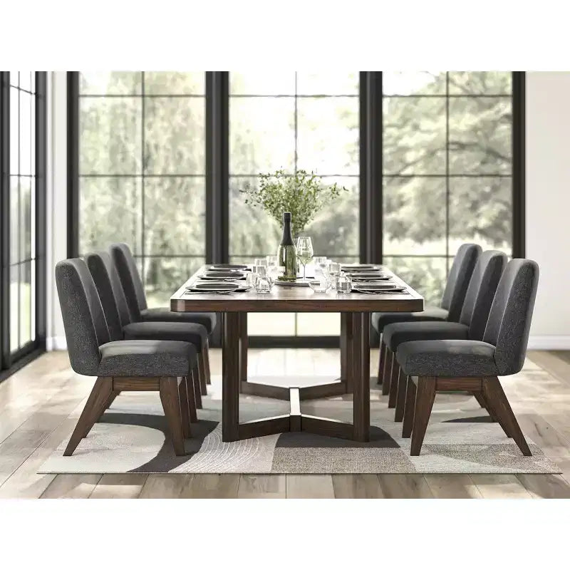 Signature Design by Ashley Kendamor Sedia da pranzo imbottita, set da 2, grigio scuro