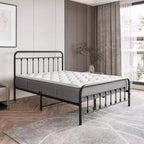 MAYEERTY Struttura Letto a Piattaforma in Metallo Full Size con Robusto Supporto a Doghe e Spazio Contenitore Sotto il Letto per Camera da Letto